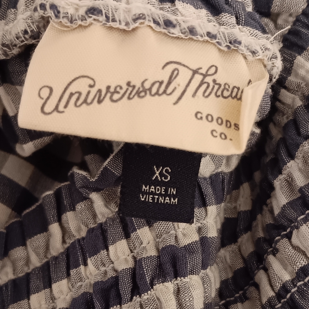 Universal Thread Gingham Skirt in Blue and White - Picture 3 of 4